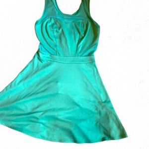 Woman’s medium mini LA hearts cut out sea foam green dress.